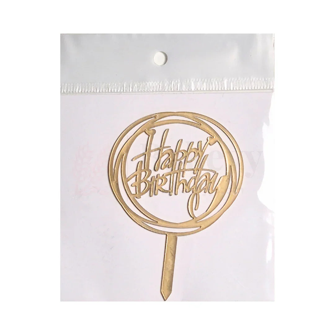 3" inch Happy Birthday Cake Topper - D20