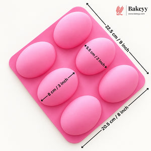 6 Cavity Oval Shape Silicone Moulds