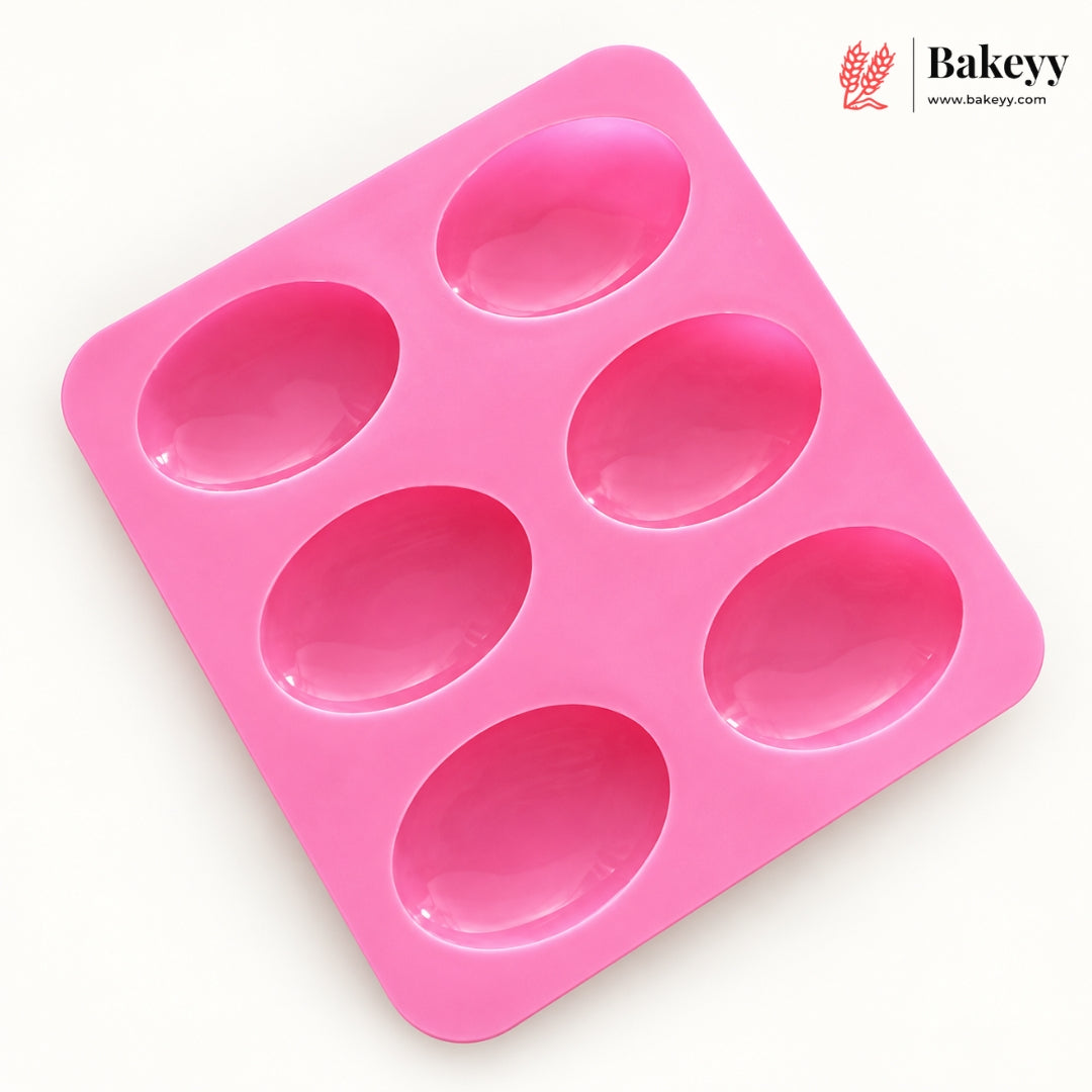 6 Cavity Oval Shape Silicone Moulds