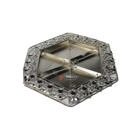 Premium Decorative Dry Fruit Tray – | Elegant Octagonal Metallic Serving Tray – Premium Snack & Dry Fruit Platter Serving Tray with 6-Part Sections - Bakeyy.com - India - Premium Decorative Dry Fruit Tray – | Elegant Octagonal Metallic Serving Tray – Premium Snack & Dry Fruit Platter Serving Tray with 6-Part Sections - Default Title