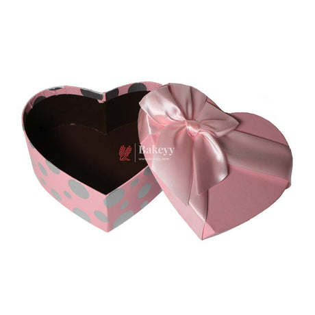 6x5x2.5 Inch | Valentine Gift | Heart Shape Gift Box with Ribbon | - Bakeyy.com - India - 6x5x2.5 Inch | Valentine Gift | Heart Shape Gift Box with Ribbon | - Grey