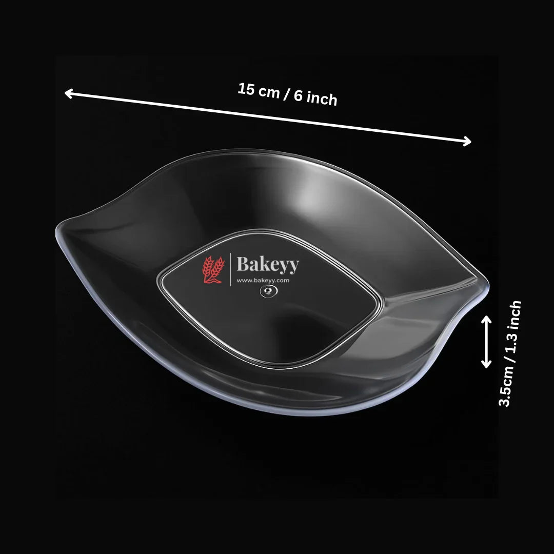 Leaf-Shaped Plastic Serving Bowl | Pack Of 25 | D16 - Bakeyy.com - India - Leaf-Shaped Plastic Serving Bowl | Pack Of 25 | D16 - Default Title