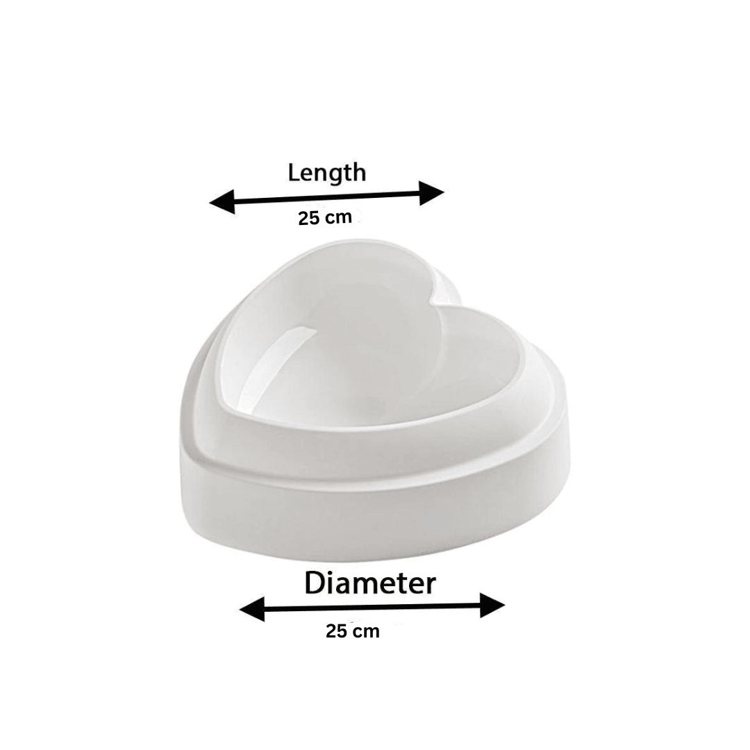25x25cm| Heart Shaped Silicone Mould | Large Size | Cake Mould Fondant Decorating Cake - Bakeyy.com - India - 25x25cm| Heart Shaped Silicone Mould | Large Size | Cake Mould Fondant Decorating Cake - Default Title