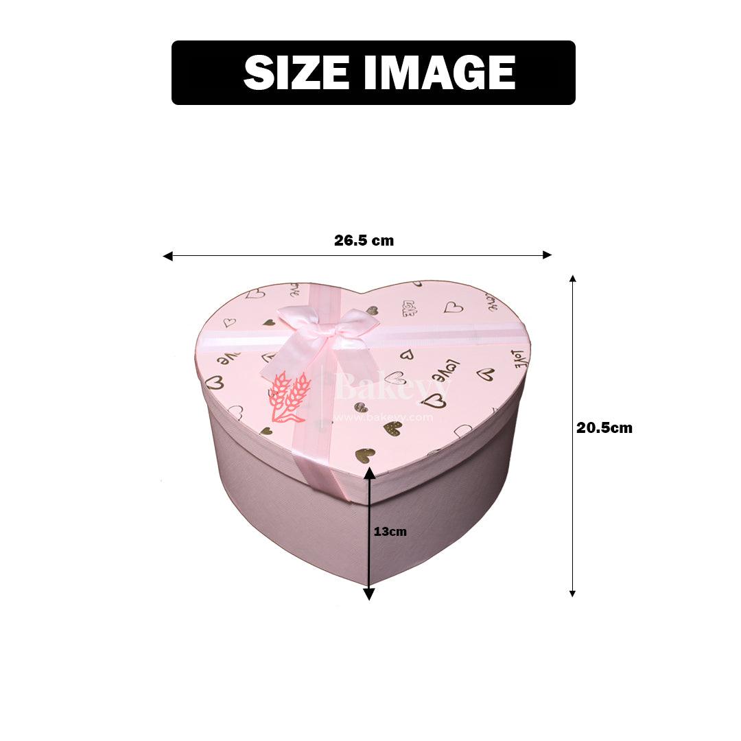 26.5x20.5x13 Cm Valentine Gift | Heart Shape Gift Box with Ribbon | Black | Pink | Red | Maroon - Bakeyy.com - India - 26.5x20.5x13 Cm Valentine Gift | Heart Shape Gift Box with Ribbon | Black | Pink | Red | Maroon - Black