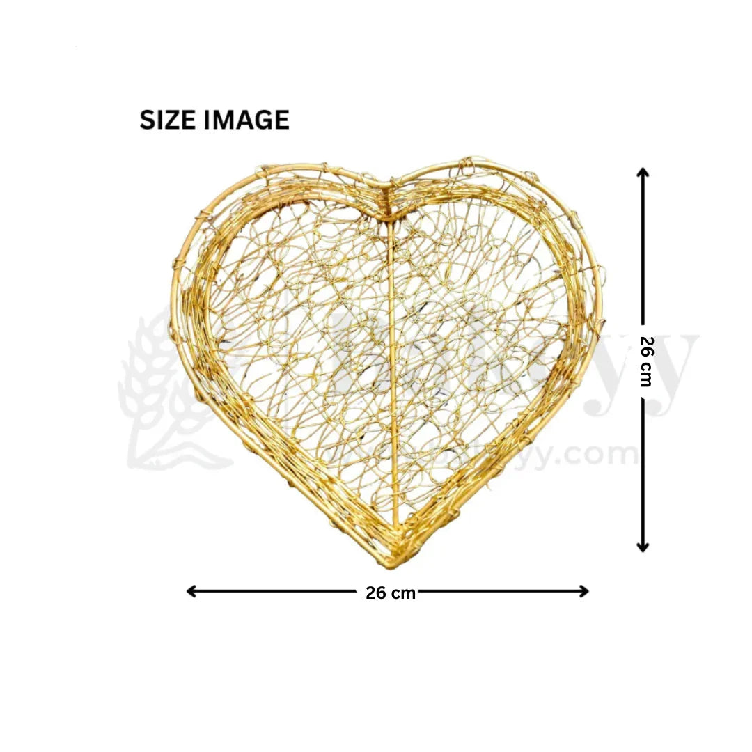 Heart Metal Basket Without Handle | 1 Piece