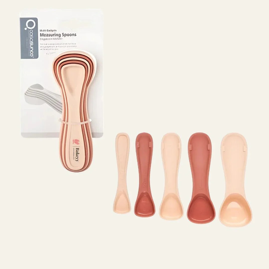 Minimalist Measuring Spoon Set Of 5 - Elegant and Functional Kitchen Tool - Bakeyy.com - India - Minimalist Measuring Spoon Set Of 5 - Elegant and Functional Kitchen Tool - Default Title