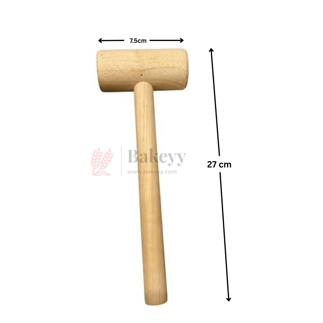 27cm Wooden Pinnata Hammer | cake hammer | wooden hammer | Chocolate smash hammer | Pack of 1 - Bakeyy.com - India - 27cm Wooden Pinnata Hammer | cake hammer | wooden hammer | Chocolate smash hammer | Pack of 1 - Default Title