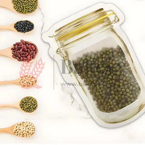 Yellow Jar Zip Lock Pouch |9.2 cm x 15 cm |Mason Jar Design| Pack of 50 - Bakeyy.com - India - Yellow Jar Zip Lock Pouch |9.2 cm x 15 cm |Mason Jar Design| Pack of 50 - Default Title