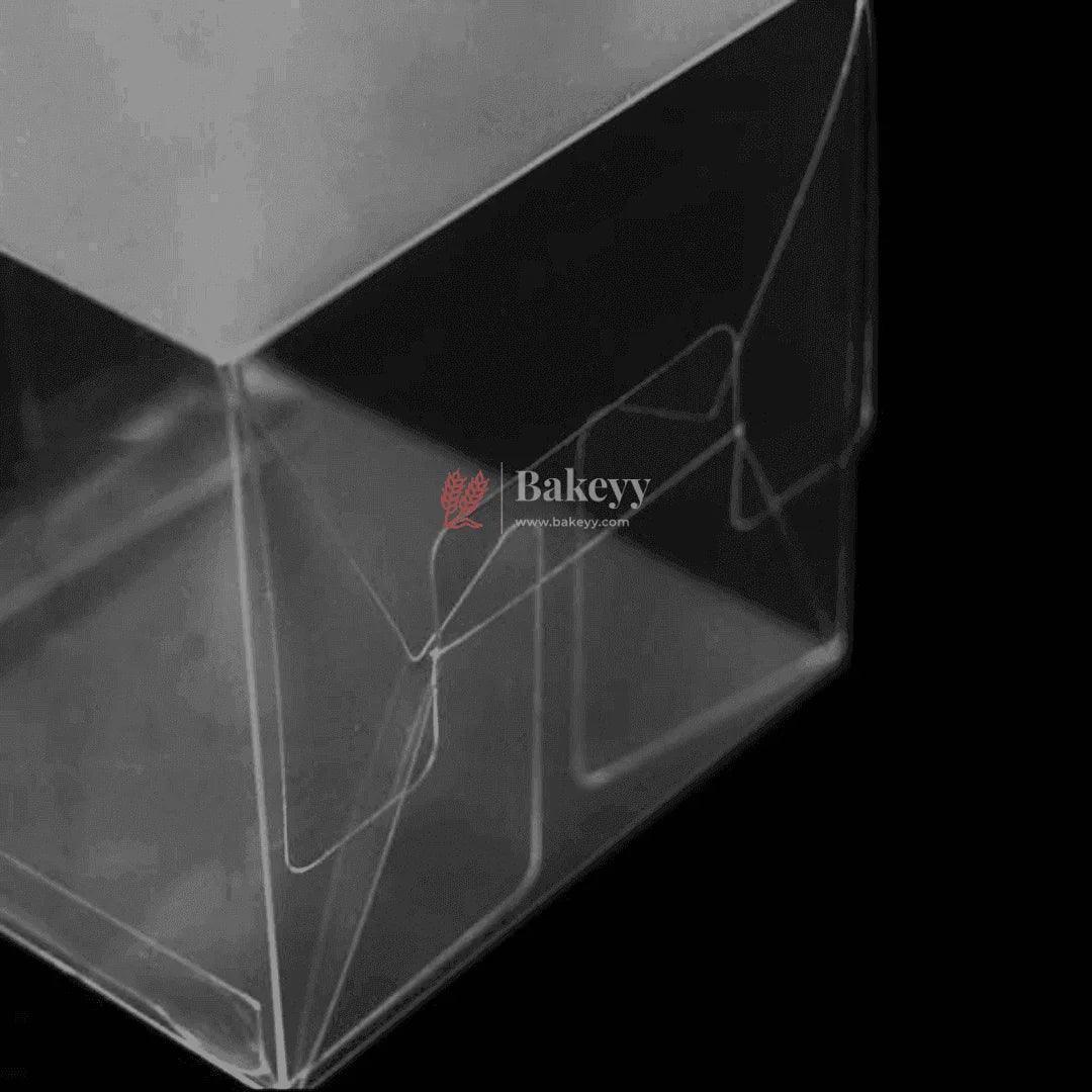 7x7x7 cm || PVC Transparent Foldable Cube Gift Boxes || Pack of 10 || Premium Transparent Packaging for Gifts, Treats, and Keepsakes|| - Bakeyy.com - India - {{ variant.name }}