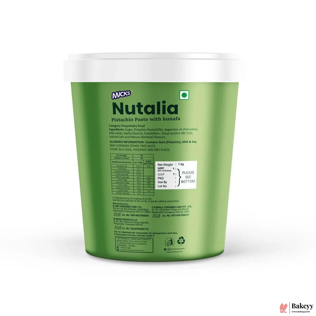 Micks Nutalia Pistachio Paste - 1 Kg