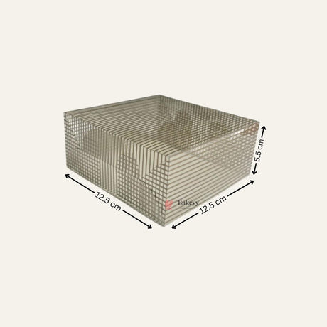 12.5 x 12.5 x 5.5 cm| Brown Lined PVC Gift Box with Lid | Pack of 10 - Bakeyy.com - India - 12.5 x 12.5 x 5.5 cm| Brown Lined PVC Gift Box with Lid | Pack of 10 - Default Title