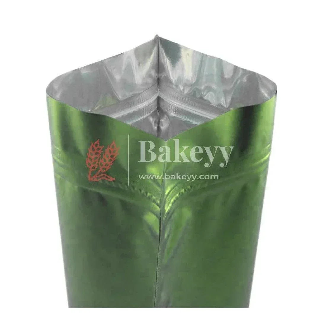 250 gm | Zip Lock Pouch | Dark Green Color With Window | 13.5x22 Cm | Standing Pouch | 110 GSM | - Bakeyy.com - India - 250 gm | Zip Lock Pouch | Dark Green Color With Window | 13.5x22 Cm | Standing Pouch | 110 GSM | - Pack Of 50 / 13.5x22 Cm / 250 gm