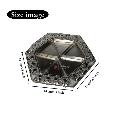 Premium Decorative Dry Fruit Tray – | Elegant Octagonal Metallic Serving Tray – Premium Snack & Dry Fruit Platter Serving Tray with 6-Part Sections - Bakeyy.com - India - Premium Decorative Dry Fruit Tray – | Elegant Octagonal Metallic Serving Tray – Premium Snack & Dry Fruit Platter Serving Tray with 6-Part Sections - Default Title