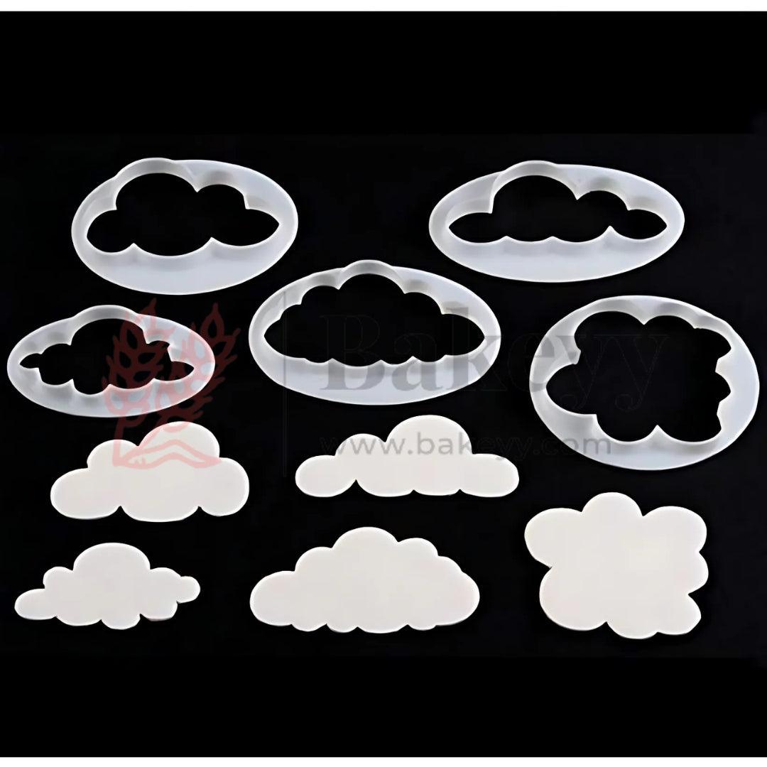 Fluffy Cloud Cookie Cutters| Biscuit and Fondant Cutters| Perfect for Cookie Making, DIY Art Projects|Set Of 5 Pcs - Bakeyy.com - India - Fluffy Cloud Cookie Cutters| Biscuit and Fondant Cutters| Perfect for Cookie Making, DIY Art Projects|Set Of 5 Pcs - Default Title