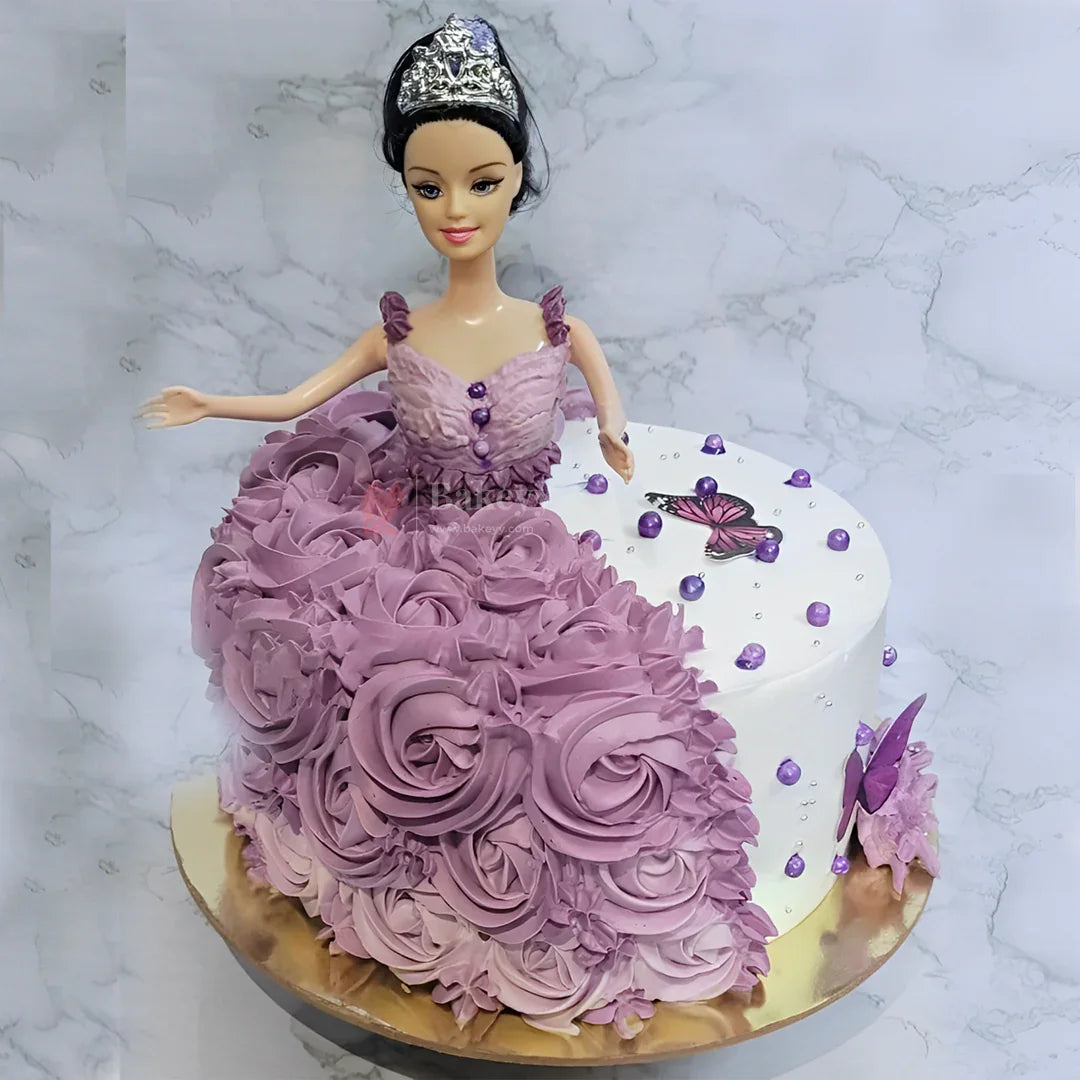 Doll Topper | Princess Doll Cake Topper – Half Body Pick with Hair | 1Pc - Bakeyy.com - India - Doll Topper | Princess Doll Cake Topper – Half Body Pick with Hair | 1Pc - Default Title