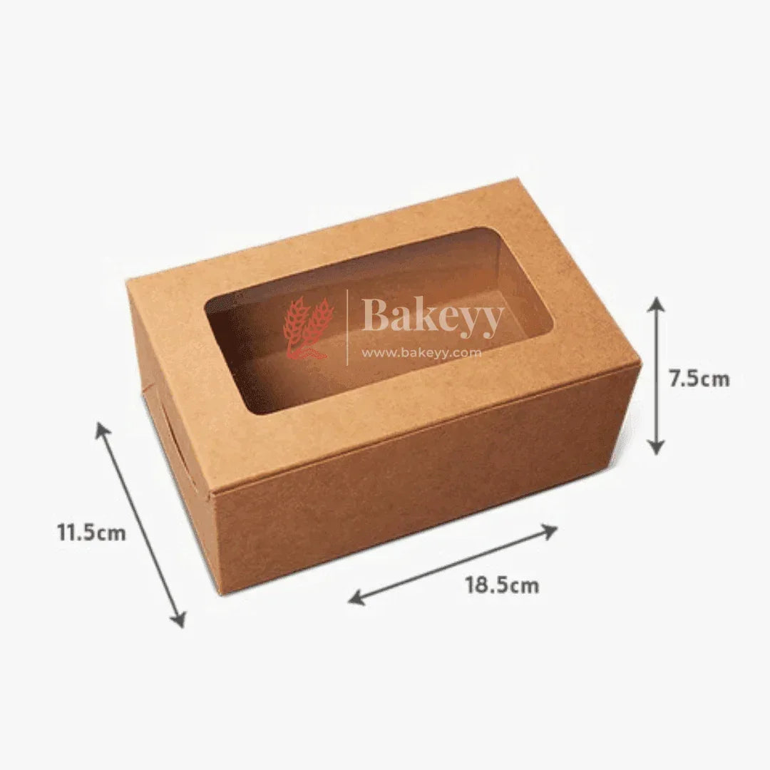 2 Cavity Kraft Cupcake Box | Pack Of 10 | - Bakeyy.com - India - 2 Cavity Kraft Cupcake Box | Pack Of 10 | - Pack of 10