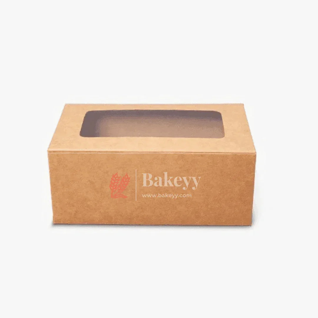 2 Cavity Kraft Cupcake Box | Pack Of 10 | - Bakeyy.com - India - 2 Cavity Kraft Cupcake Box | Pack Of 10 | - Pack of 10