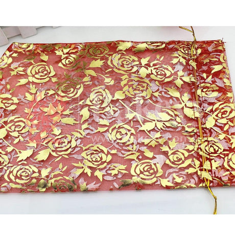 10x14 CM | Printed Organza Potli Bags | Red Colour | Candy Bag |Pack of 70 - Bakeyy.com - India - 10x14 CM | Printed Organza Potli Bags | Red Colour | Candy Bag |Pack of 70 - Default Title