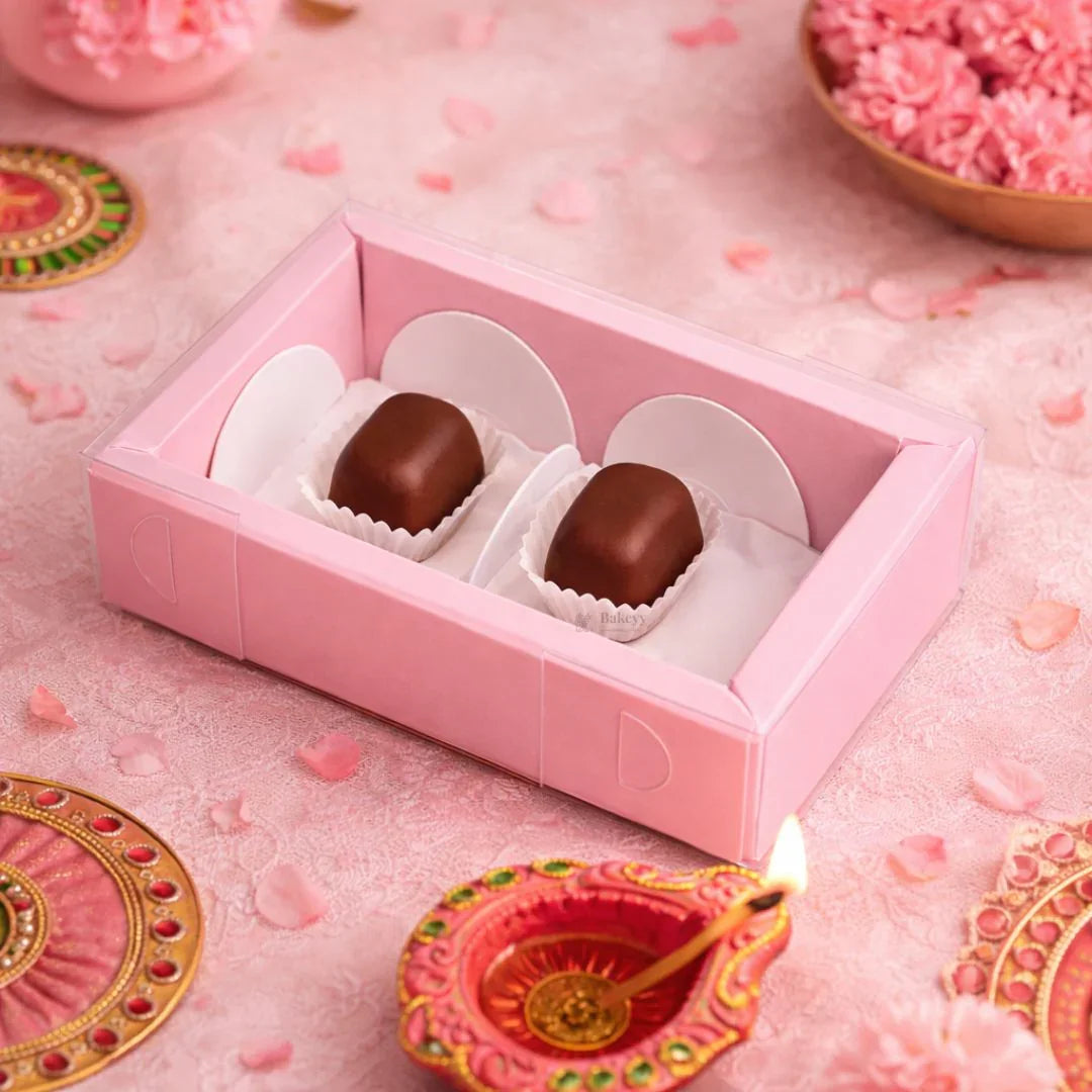 2 Cavity Chocolate Box | Multiple Colours Cavity Box | Pack of 100