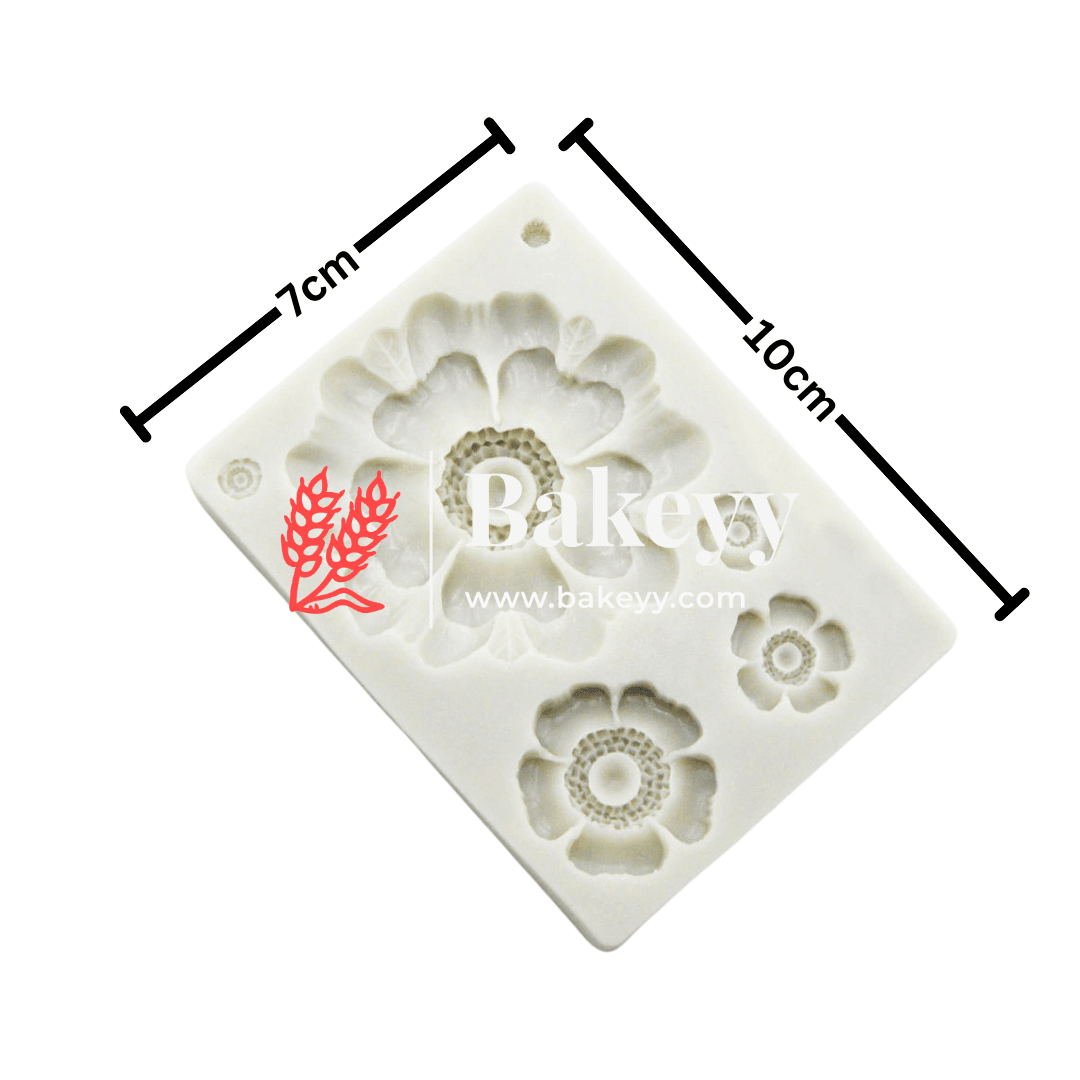 Flower Design Fondant and gum paste Mould - Bakeyy.com - India - Flower Design Fondant and gum paste Mould - Default Title