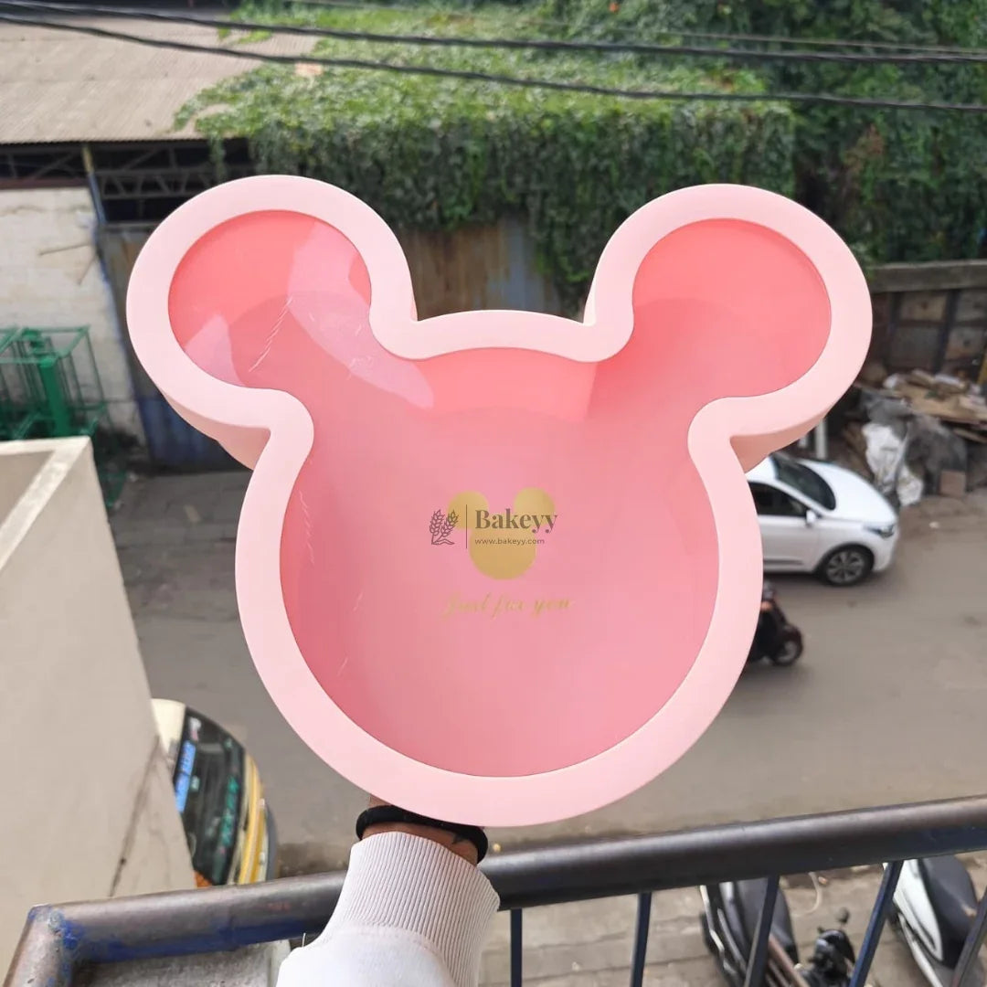 Mickey-Shaped Premium Gift Box with Transparent Lid l Pack of 1 - Bakeyy.com - India - Mickey-Shaped Premium Gift Box with Transparent Lid l Pack of 1 - Pink 599.00