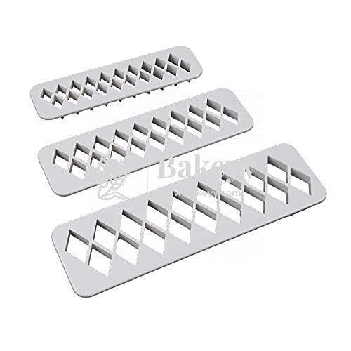 3 pcs Geometric Plunger Cutter Fondant Mould - Bakeyy.com - India - 3 pcs Geometric Plunger Cutter Fondant Mould - Default Title
