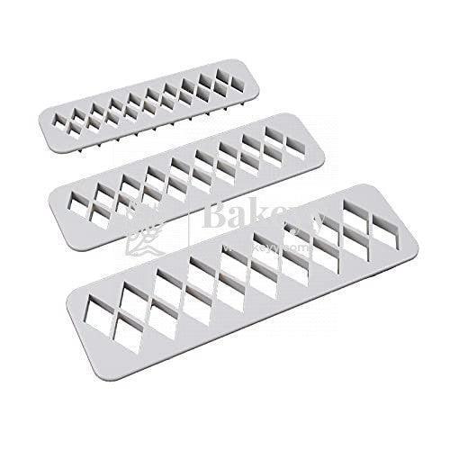 3 pcs Geometric Plunger Cutter Fondant Mould - Bakeyy.com - India - 3 pcs Geometric Plunger Cutter Fondant Mould - Default Title