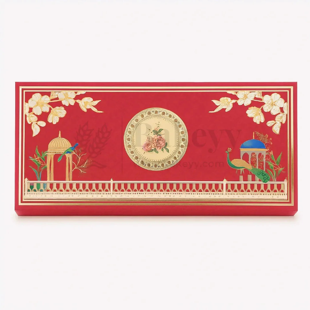 Red Peacock 2 Brownie and 9 cavity Slider Hamper Box| 1 Piece