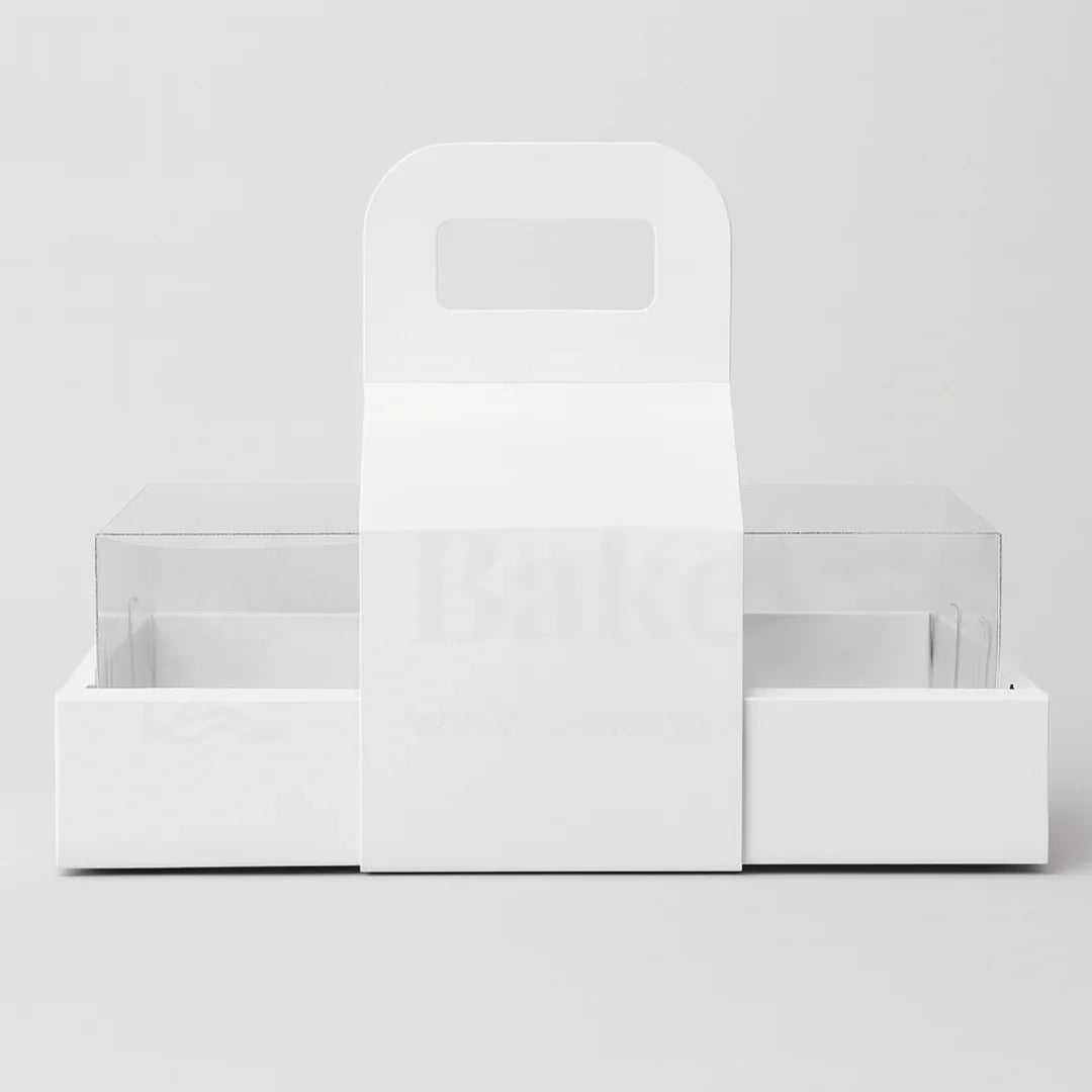 Double Wall Hamper Box with Fit in Transparent Lid and  Handle| Pack of 10