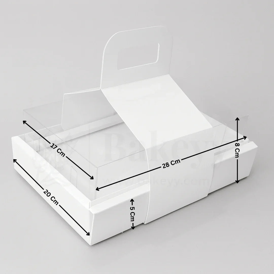 Double Wall Hamper Box with Fit in Transparent Lid and  Handle| Pack of 10