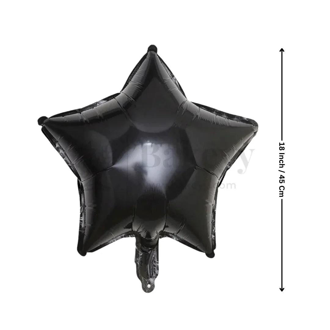 Black Star Foil Balloon| Pack of 2 - Bakeyy.com - India - Black Star Foil Balloon| Pack of 2 - Default Title