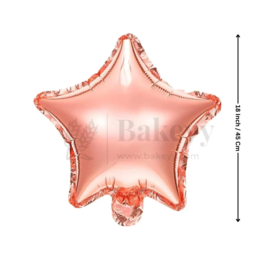 Rose Gold Star Foil Balloon| Pack of 2 - Bakeyy.com - India - Rose Gold Star Foil Balloon| Pack of 2 - Default Title