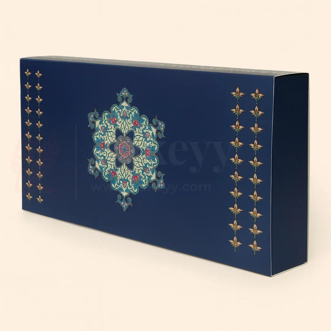 Blue Floral 2 Brownie and 9 cavity Hamper Box| 1 Piece