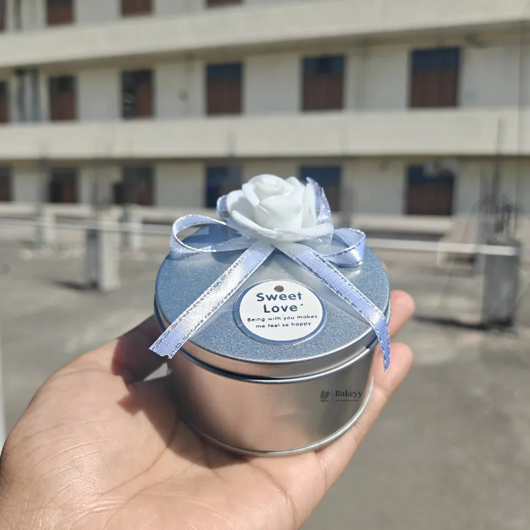 Silver Round Empty Decorative Tin Box | Gift Box | Jewellery Box | Luxury Box | Pack of 12 - Bakeyy.com - India - Silver Round Empty Decorative Tin Box | Gift Box | Jewellery Box | Luxury Box | Pack of 12 - Default Title 720.00