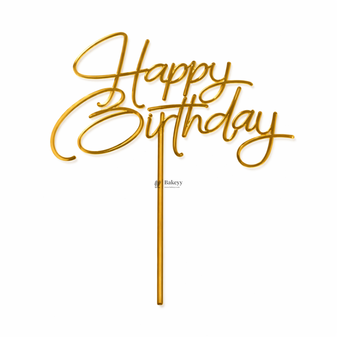 5 Inch Acrylic Cake Topper | Decorative Cake Topper for Celebrations | Assorted designs | Set 3 | Pack of 1