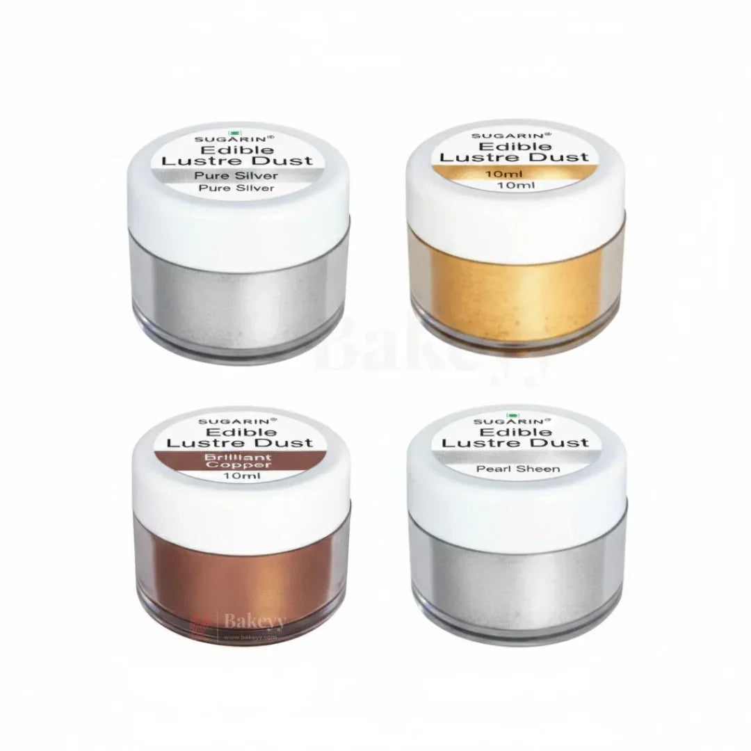 Sugarin | Edible Metalic Lustre Dust | 10ml | 1 Piece - Bakeyy.com - India - Sugarin | Edible Metalic Lustre Dust | 10ml | 1 Piece - BR GOLD 225.00