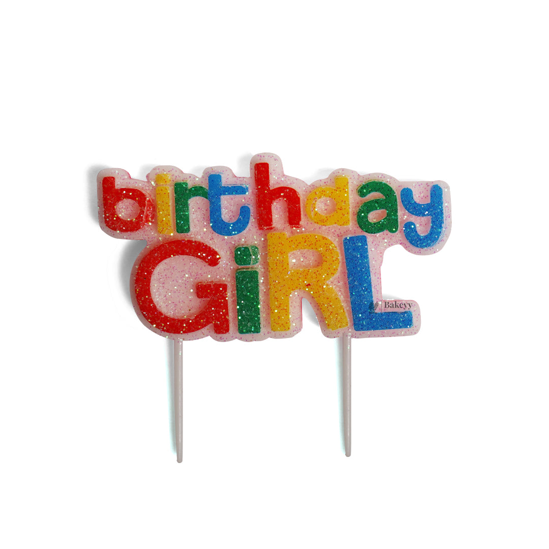Happy Birthday Girl | For Birthday Cake Decoration | 1 Piece