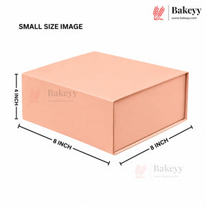 Premium Peach Colour Collapsible Magnetic Lid Gift Box - Pack of 1