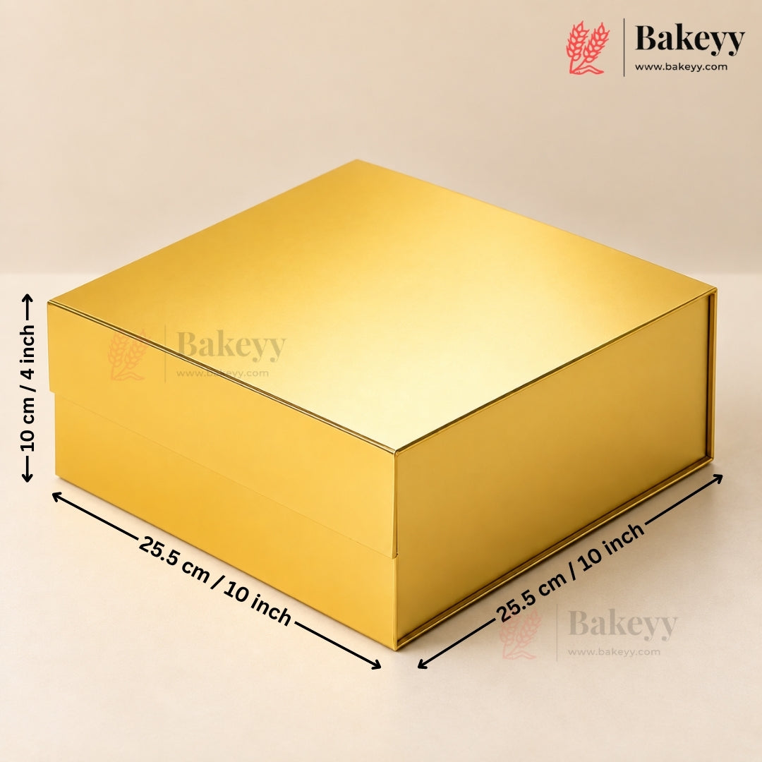 Premium Gold Collapsible Hamper Box with Magnetic Lid | Pack of 1