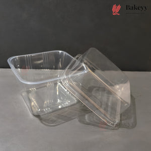 GY-595 | 300 ml Clear Square Plastic Dessert Container with Lid | Pack of 25