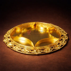 30cmLuxuriousGold-Plated6-PartitionServingTrayPackof1_2 - Bakeyy.com
