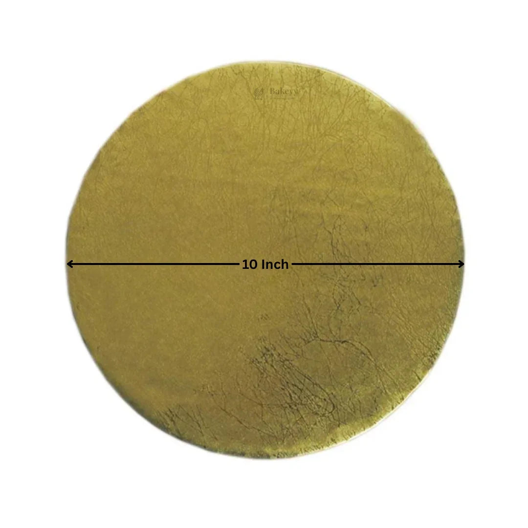 10 inch round gold cake board for baking, Bakeyy wholesale baking supplies
