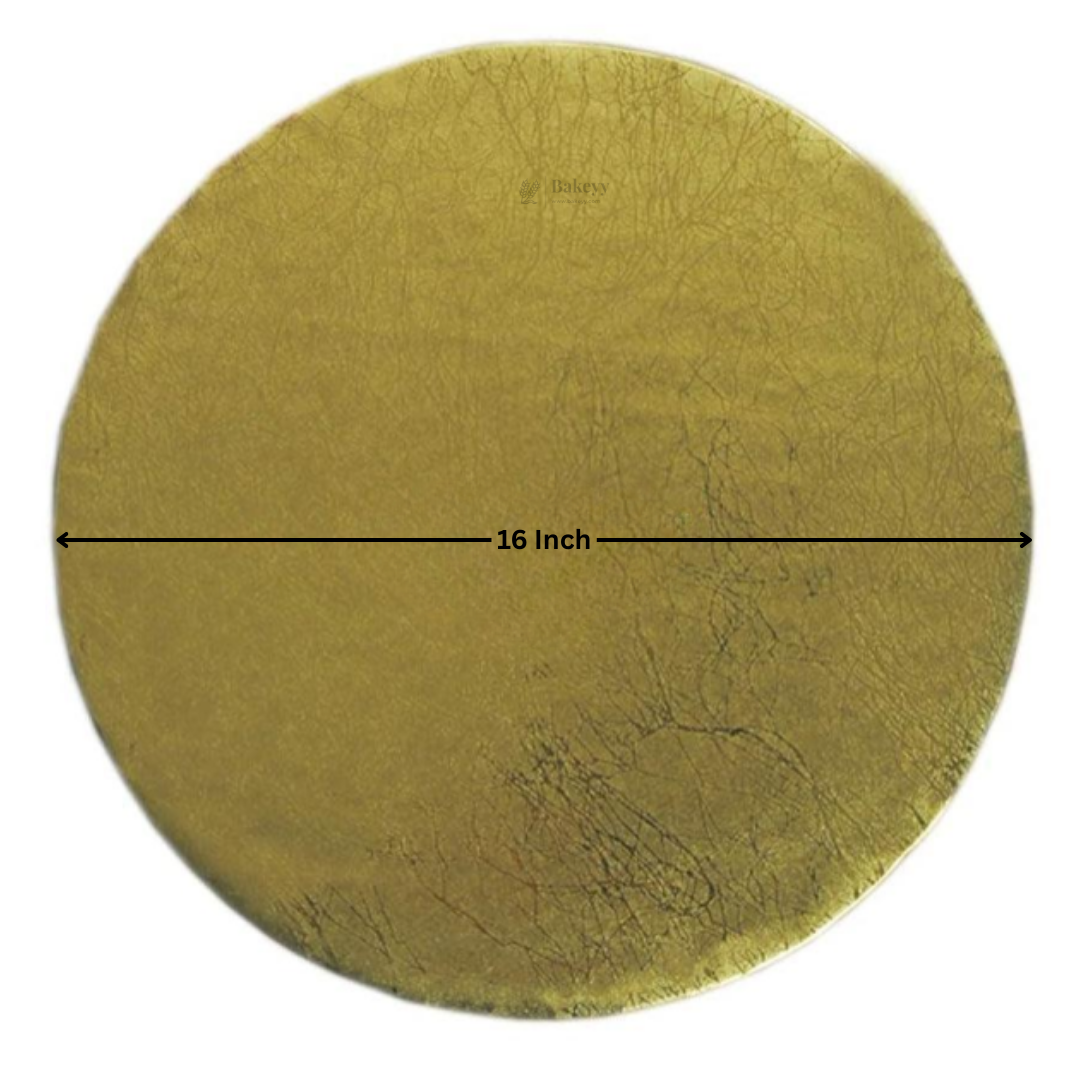 Round Drum Cake Board | Heavy Duty Cake Base | Gold, Black and White