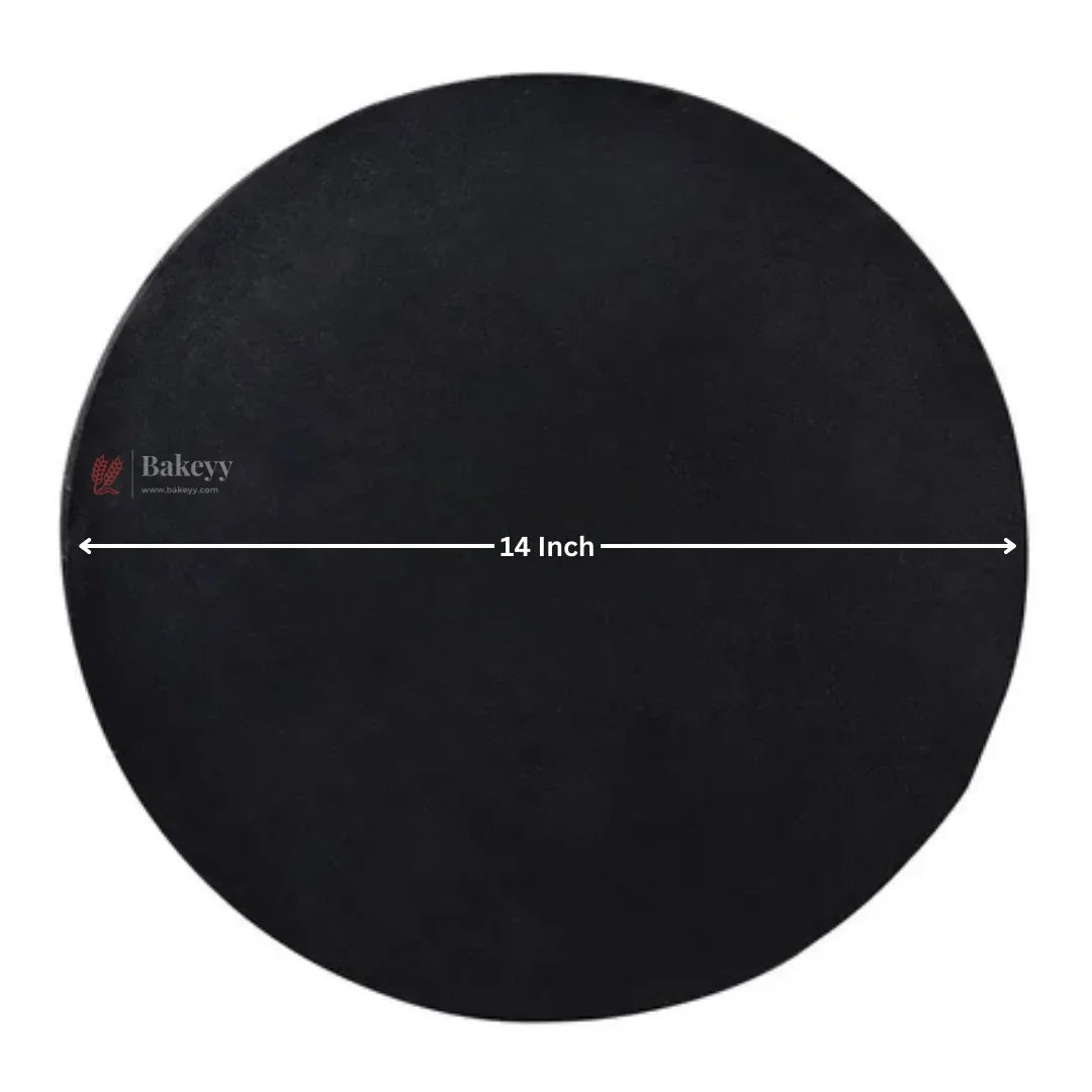 14 inch round black cake board for baking and packaging from Bakeyy wholesale shop