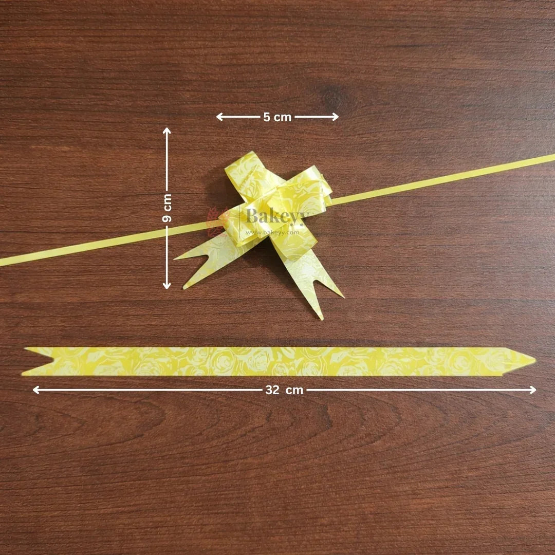 32 cm Printed Pattern Pull Up Gift Ribbon Bow | Easy Self-Tie Decorative Ribbon for Gift Wrapping & Hampers | Multiple Designs Available | Pack of 10 - Bakeyy.com - India - 32 cm Printed Pattern Pull Up Gift Ribbon Bow | Easy Self-Tie Decorative Ribbon for Gift Wrapping & Hampers | Multiple Designs Available | Pack of 10 - Design 1 20.00