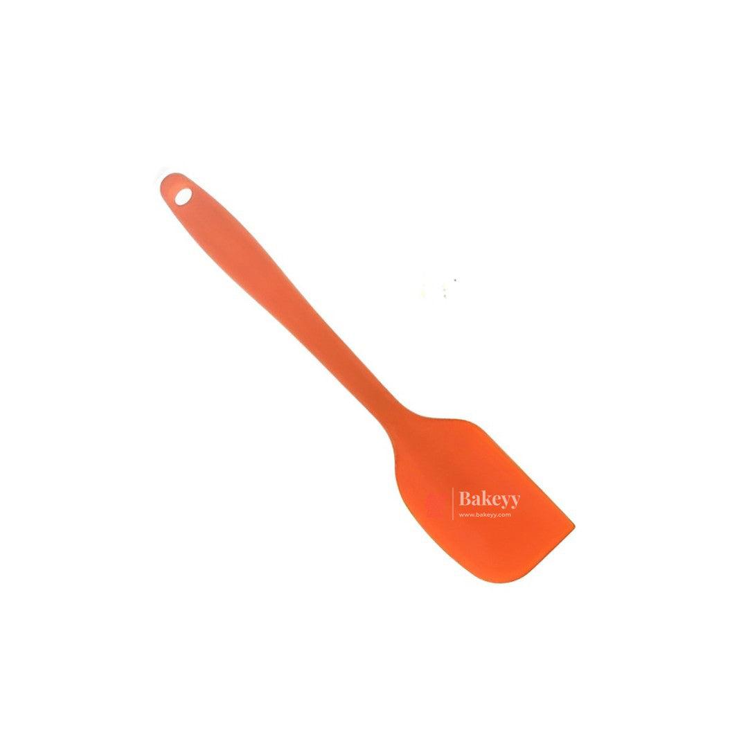28x5cm | Big Exquitisite Silicone Spatula For Cooking Cake | Green, Blue, Red ,Orange | - Bakeyy.com - India - 28x5cm | Big Exquitisite Silicone Spatula For Cooking Cake | Green, Blue, Red ,Orange | - Orange