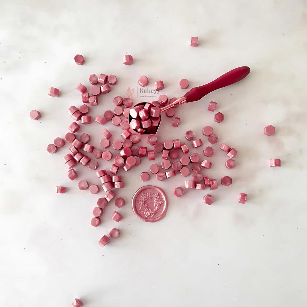 Metallic Pink Wax Seal Beads, 100gm - Bakeyy.com - India - Metallic Pink Wax Seal Beads, 100gm - Default Title