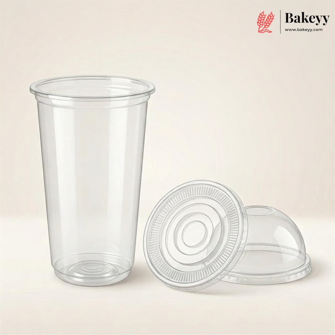 350ml | Cookie Cup With Dome Lid | Transparent Dessert Packaging Jar | Pack of 50