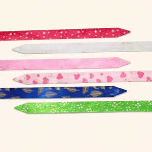 35 cm Printed Pattern Pull Up Gift Ribbon Bow | Easy Self-Tie Decorative Ribbon for Gift Wrapping & Hampers | Multiple Designs Available | Pack of 10