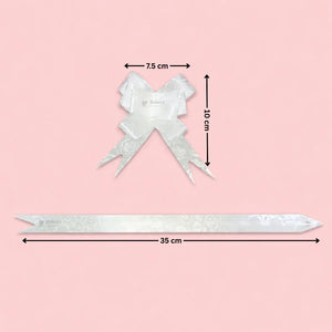 35 cm Printed Pattern Pull Up Gift Ribbon Bow | Easy Self-Tie Decorative Ribbon for Gift Wrapping & Hampers | Multiple Designs Available | Pack of 10